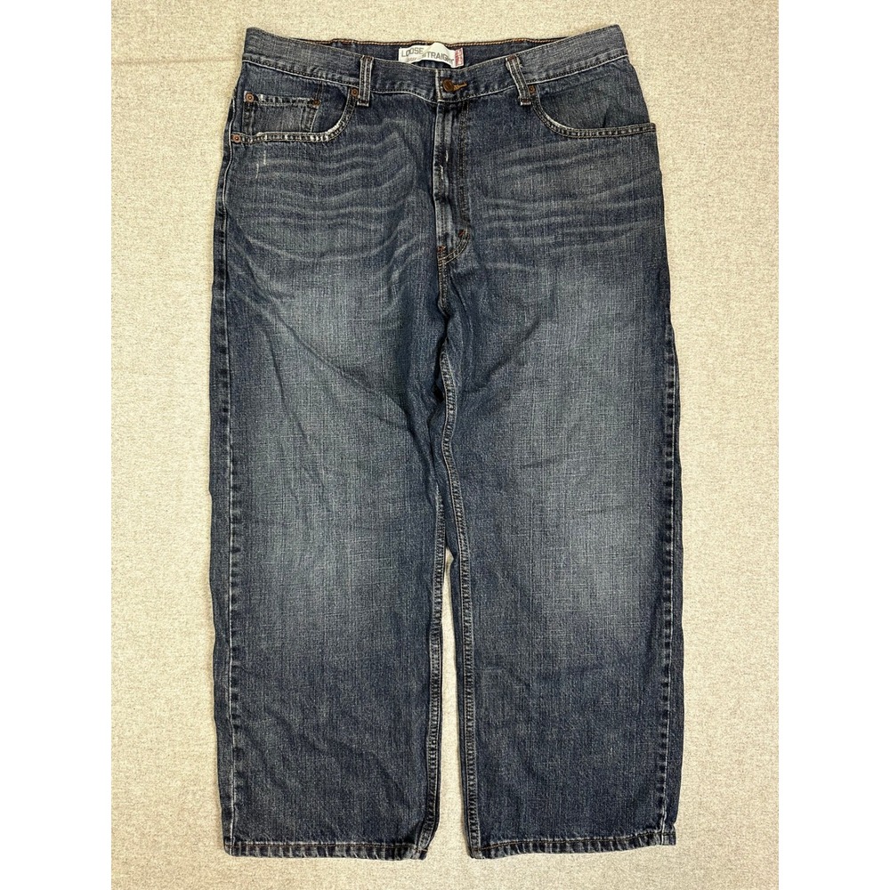 VTG Y2K Levis 569 Loose Straight Jean Mens 38x30 (27 ins) Blue Darkwash Skater
